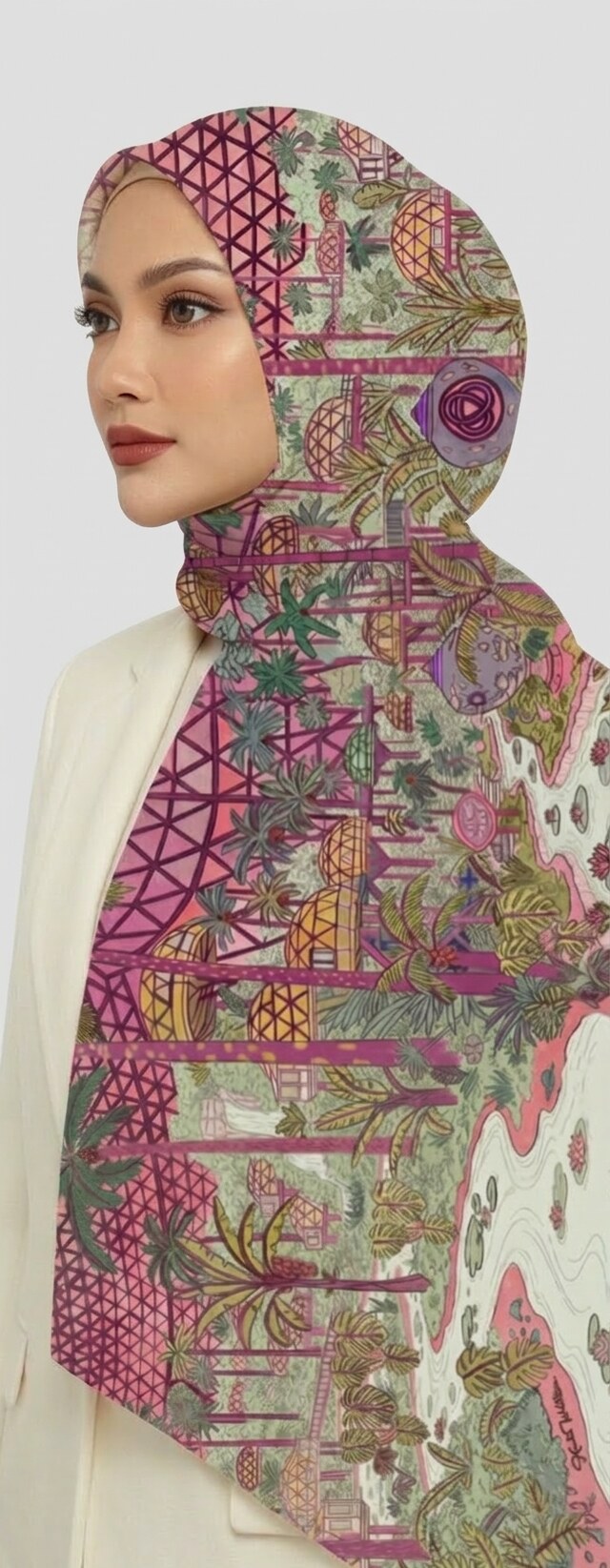 Daro PalmoDonean — Shawl · Diamond Chiffon, worn
