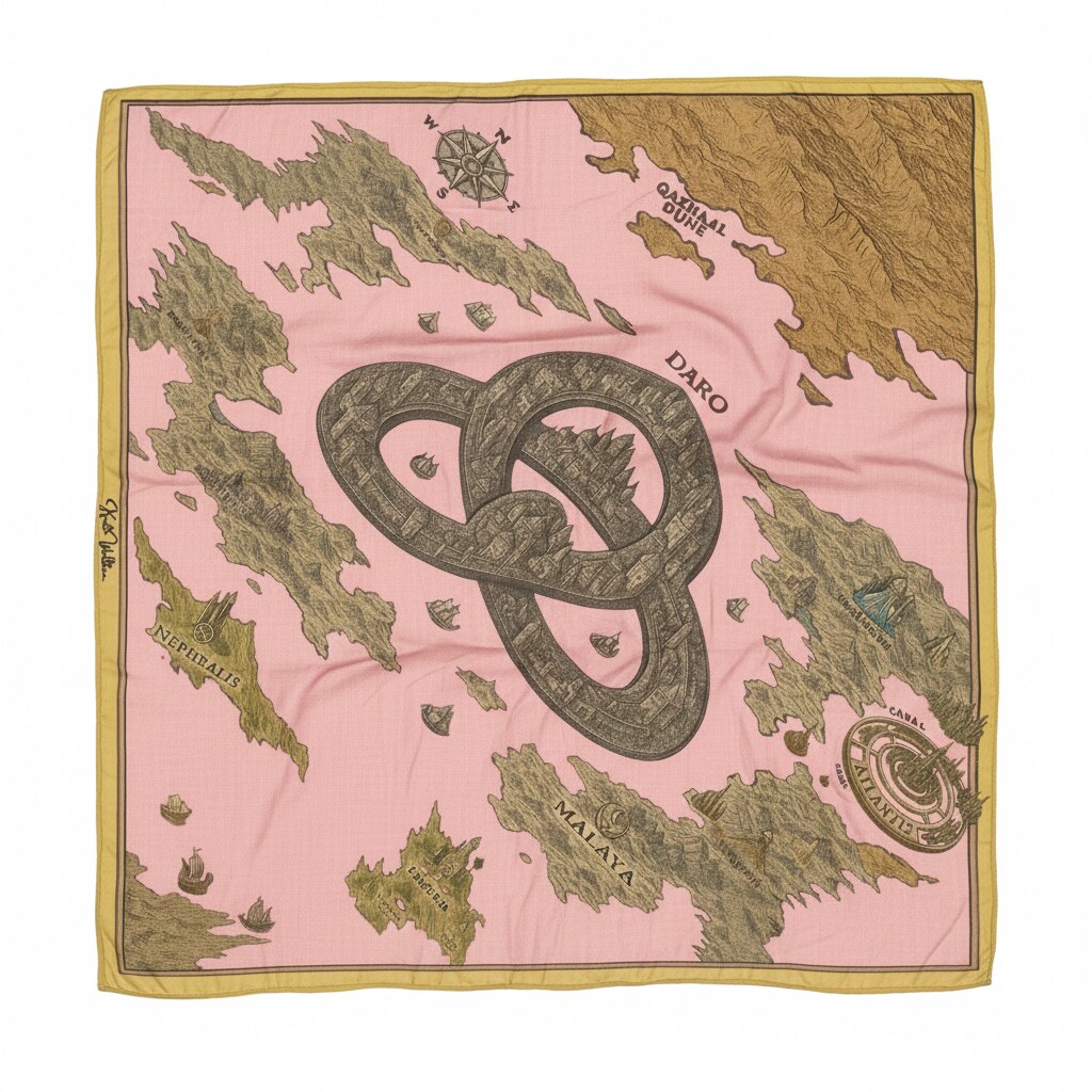 Daro Map Infinita (Pink) — Bawal 45" · Cotton Voile
